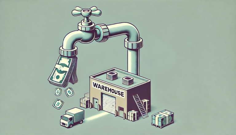 Warehouse Strategies for Maximizing Cash Flow